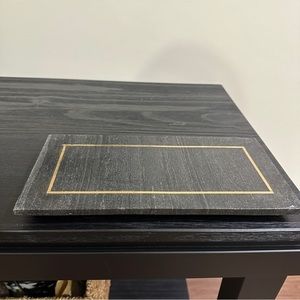 Black/gold marble tray